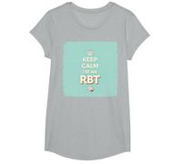 Keep Calm I'm an RBT Funny Behavior Therapist Devise T-Shirt, Fille, Gris Chiné, M