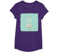 Keep Calm I'm an RBT Funny Behavior Therapist Devise T-Shirt, Fille, Violet, S