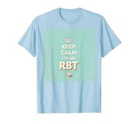 Keep Calm I'm an RBT Funny Behavior Therapist Devise T-Shirt, Homme, Bleu Céleste, M