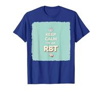 Keep Calm I'm an RBT Funny Behavior Therapist Devise T-Shirt, Homme, Bleu Royal, M