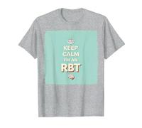 Keep Calm I'm an RBT Funny Behavior Therapist Devise T-Shirt, Homme, Gris Chiné, M