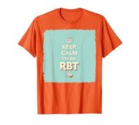 Keep Calm I'm an RBT Funny Behavior Therapist Devise T-Shirt, Homme, Orange, L