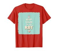 Keep Calm I'm an RBT Funny Behavior Therapist Devise T-Shirt, Homme, Rouge, 3XL