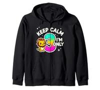 Keep Calm I'm Only 3 Funny 3rd Birthday Garçons Filles Sweat à Capuche