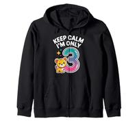 Keep Calm I'm Only 3 Funny 3rd Birthday Garçons Filles Sweat à Capuche