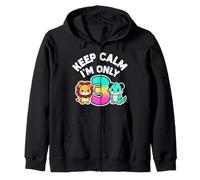 Keep Calm I'm Only 3 Funny 3rd Birthday Garçons Filles Sweat à Capuche