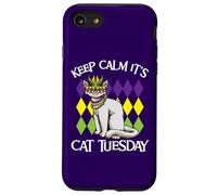 Keep Calm It's Cat Tuesday Funny Mardi Gras Coque pour iPhone SE (2020) / 7/8