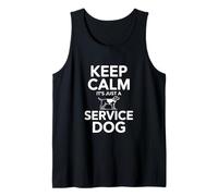 Keep Calm It's Just A Service Dog Humour Débardeur