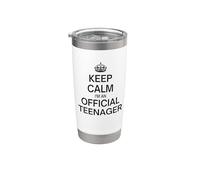 Keep Calm, je suis un adolescent officiel, drôle, anniversaire de 13 ans Gobelet isotherme en acier inoxydable double paroi