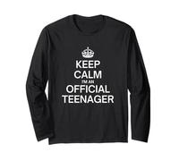 Keep Calm, Je suis Un Adolescent Officiel, drôle, Anniversaire de 13 Ans Manche Longue
