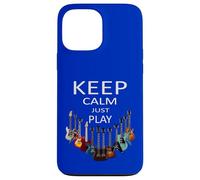 Keep Calm Just Play Guitare Musicien Coque pour iPhone 13 Pro Max