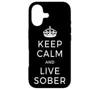 Keep Calm & Live Sober Anonymous Alcooliques AA Vivre Coque pour iPhone 17