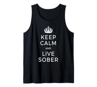 Keep Calm & Live Sober Anonymous Alcooliques AA Vivre Débardeur
