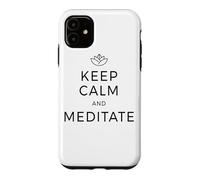 Keep Calm & Meditate Om Zen Méditation Attention Mantra Coque pour iPhone 11