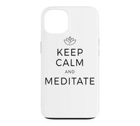 Keep Calm & Meditate Om Zen Méditation Attention Mantra Coque pour iPhone 13