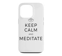 Keep Calm & Meditate Om Zen Méditation Attention Mantra Coque pour iPhone 13 Pro