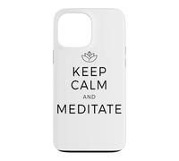 Keep Calm & Meditate Om Zen Méditation Attention Mantra Coque pour iPhone 13 Pro Max