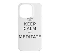 Keep Calm & Meditate Om Zen Méditation Attention Mantra Coque pour iPhone 14 Pro