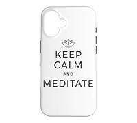 Keep Calm & Meditate Om Zen Méditation Attention Mantra Coque pour iPhone 16