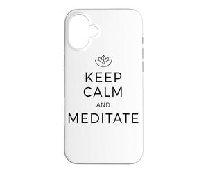 Keep Calm & Meditate Om Zen Méditation Attention Mantra Coque pour iPhone 16 Plus