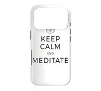 Keep Calm & Meditate Om Zen Méditation Attention Mantra Coque pour iPhone 17 Pro