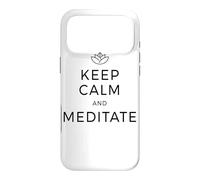 Keep Calm & Meditate Om Zen Méditation Attention Mantra Coque pour iPhone 17 Pro Max