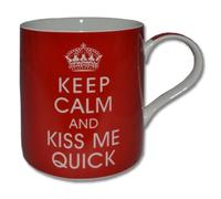 Keep Calm Mug en céramique Inscription Keep Calm and Kiss Me rapide