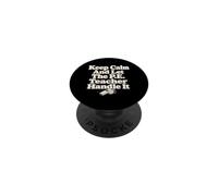 Keep Calm P.E. Sifflet Humoristique pour Enseignant PopSockets PopGrip Adhésif