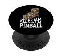Keep Calm Pinball Machine Retro Arcade Gamer PopSockets PopGrip Adhésif