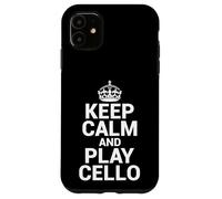Keep Calm Play Cello Violoncello Cellist & String Virtuoso Coque pour iPhone 11