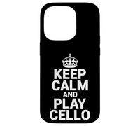 Keep Calm Play Cello Violoncello Cellist & String Virtuoso Coque pour iPhone 14 Pro