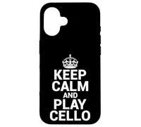 Keep Calm Play Cello Violoncello Cellist & String Virtuoso Coque pour iPhone 16
