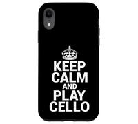 Keep Calm Play Cello Violoncello Cellist & String Virtuoso Coque pour iPhone XR