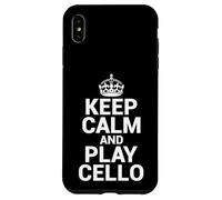 Keep Calm Play Cello Violoncello Cellist & String Virtuoso Coque pour iPhone XS Max