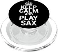 Keep Calm Play Sax Saxophone Player Saxophonist Musician PopSockets PopGrip pour MagSafe