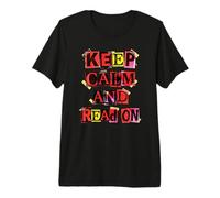 Keep Calm Read on Collage Reader Amateur de Livres T-Shirt Haut de Gamme