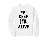 Keep Emo Alive Bat Heart Art pour Goths Pastel Sweatshirt