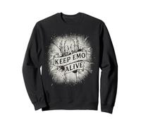 Keep Emo Alive Broken Heart Graphic pour scène Alt Sweatshirt