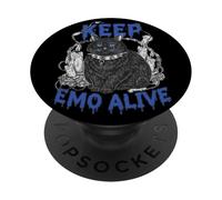Keep Emo Alive Collier à Pointes pour Les Fans de scène PopSockets PopGrip Adhésif