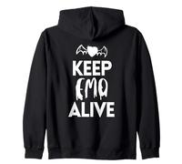 Keep Emo Alive Dark Bat Heart Sweat à Capuche