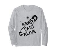 Keep Emo Alive Épingle à nourrice pour Punk Rockers Manche Longue