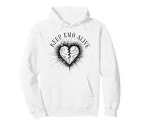 Keep Emo Alive Vintage Broken Heart Rétro Sweat à Capuche