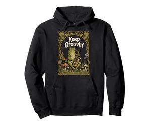 Keep Groovin' Art Nouveau Grenouille Saxophone Champignon Art Floral Art Sweat à Capuche