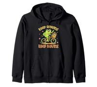 Keep Growing Keep Moving Cottagecore Grenouille Mignonne positivité Sweat à Capuche
