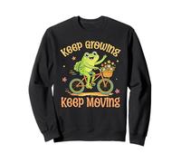 Keep Growing Keep Moving Cottagecore Grenouille Mignonne positivité Sweatshirt
