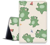 Keep Happy Dinosaurs - Étui pour iPad 9e/8e/7e génération 10,2" version 2021/2020/2019, étui pliable en cuir synthétique résistant aux chocs avec mise en veille/réveil automatique pour iPad 10,2"