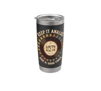 Keep It Analog Slow Spi Vintage Vinyl Lover Gobelet isotherme en acier inoxydable double paroi