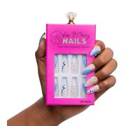 Keep It Classy Blue White Sky Press-On Nails Kit par Monyetta Shaw || Sommet de la montagne || Application facile vgtalienne non toxique rutil