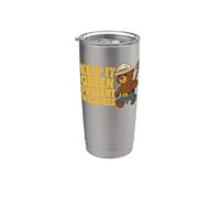 Keep It Green Cute Walkin' Smokey Bear Gobelet isotherme en acier inoxydable double paroi