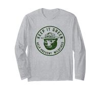 Keep It Green! Help Prevent Wildfires Vintage Smokey Bear Manche Longue